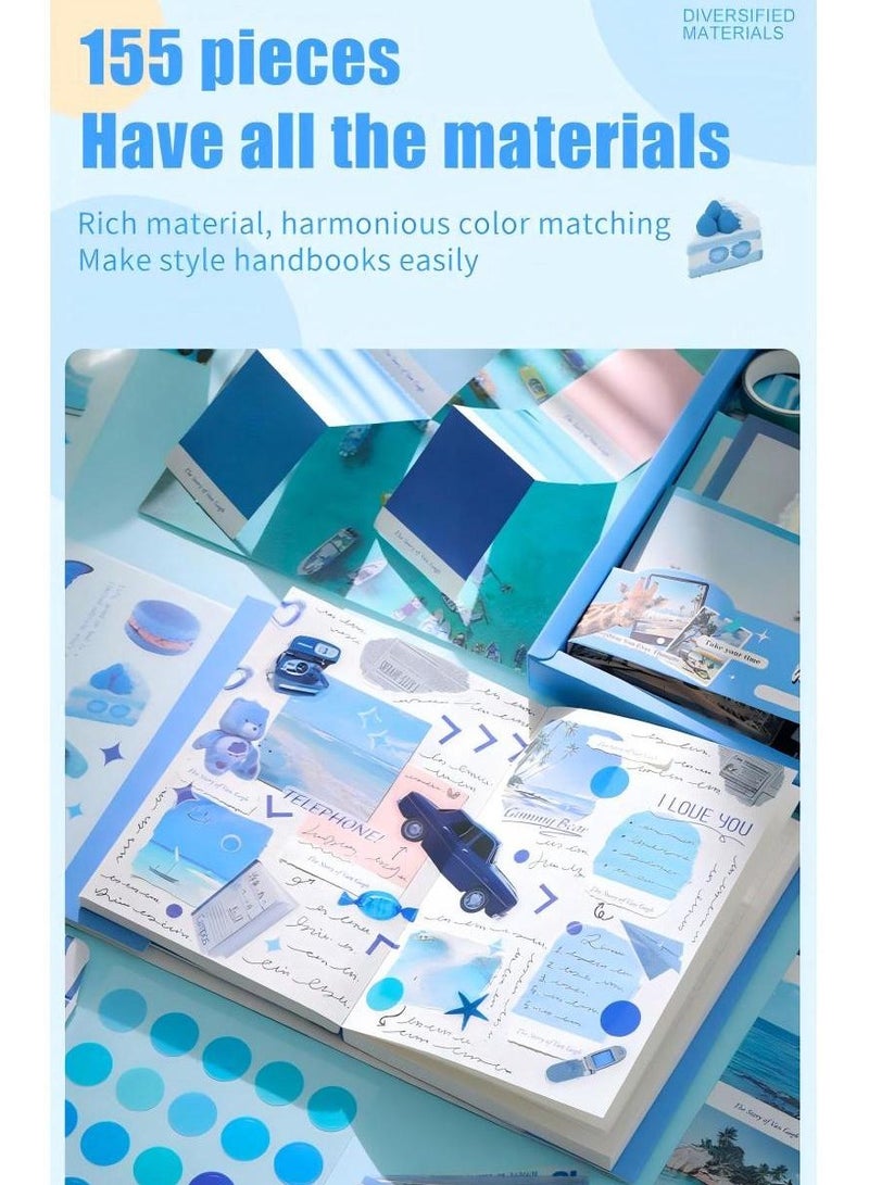 SISGL مجموعة ألبوم قصاصات جمالية لوازم القصاصات دفتر شبكة A6 دفاتر النقاط هدايا DIY للتدوين للفتيات المراهقات والأطفال والنساء - Image 2