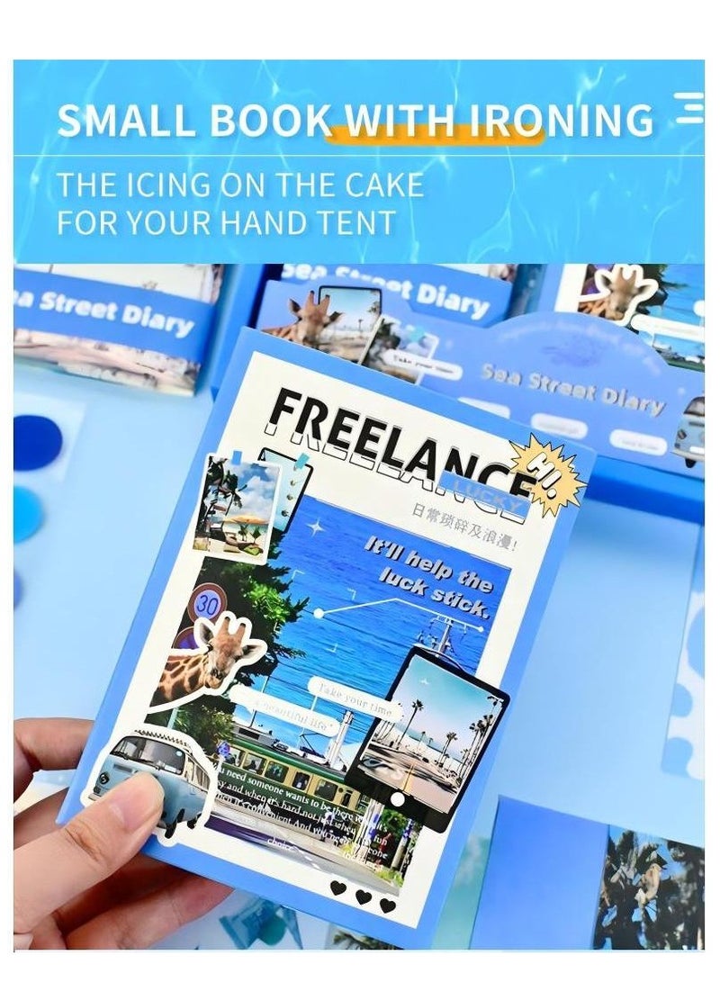 SISGL مجموعة ألبوم قصاصات جمالية لوازم القصاصات دفتر شبكة A6 دفاتر النقاط هدايا DIY للتدوين للفتيات المراهقات والأطفال والنساء - Image 4