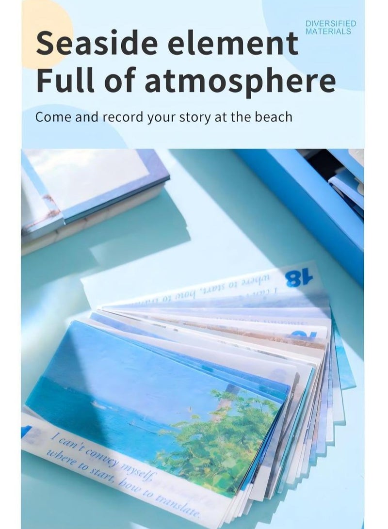 SISGL مجموعة ألبوم قصاصات جمالية لوازم القصاصات دفتر شبكة A6 دفاتر النقاط هدايا DIY للتدوين للفتيات المراهقات والأطفال والنساء - Image 5