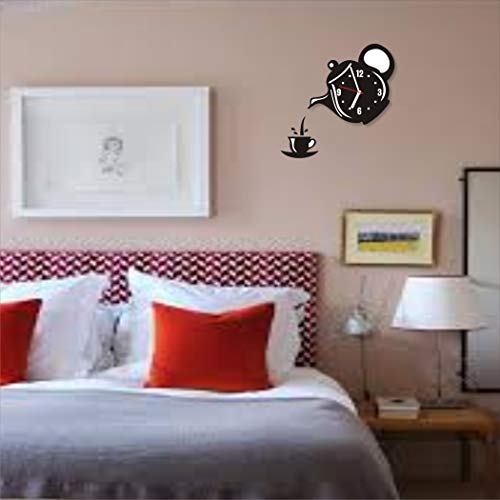 THE 9192 Acrylic Stylish Wall Clock for Living Room (Kettle) - Image 4