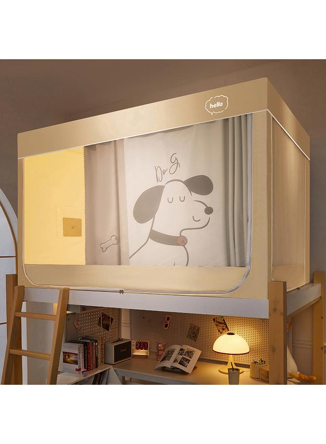 Bluejw Strong Shading Bed Curtain Student Dormitory Room Color Mosquito Net Integrated 2 M Long Upper And Lower Bunk Universal 90x 200 Uncoated - Image 1