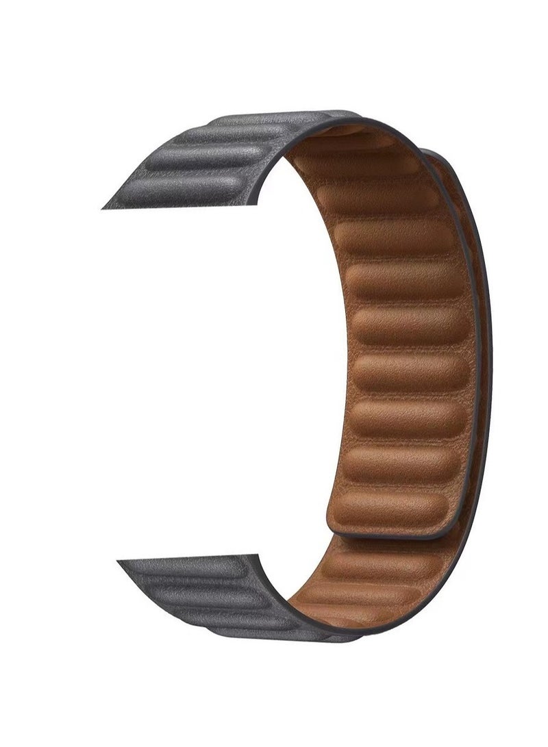 Compatible with Apple Watch Band 45mm 44mm 42mm, Genuine Leather Watch Strap Replacement for Apple Watch Series 7/6/5/4/SE/3/2/1 iWatch - Image 2