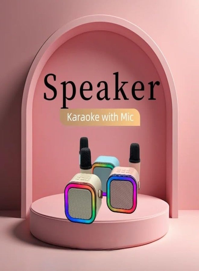 Goyal's Goyal’s Portable Karaoke Bluetooth Speaker with Wireless Microphone | RGB LED Lights | Voice Change Effects | USB TF AUX FM | Mini Party Speaker for Kids & Adults - Image 2