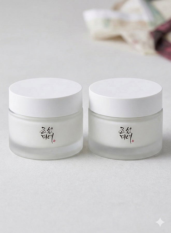 Pack Of 2 Dynasty Cream Facial Moisturizer for Dry, Acne-Prone, Sensitive Skin. Daily Hydration Korean Skincare for Men and Women white 50ml