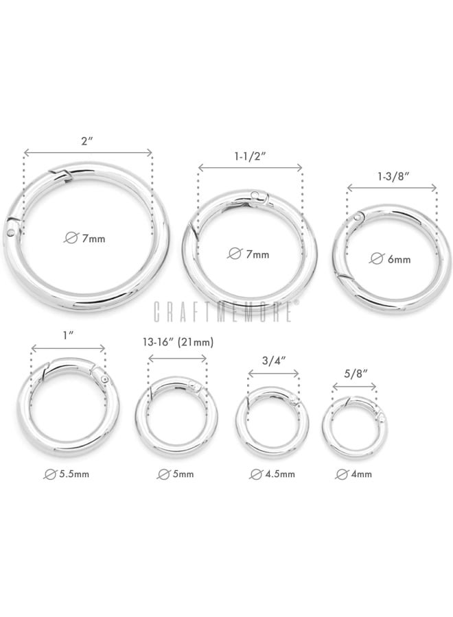 Metal O Ring Spring Opening Purse Making Snap Trigger O-Rings Clip Key Ring Holder Purse Hardware 4pcs SCOS (1 inch, Gold)  - Image 5