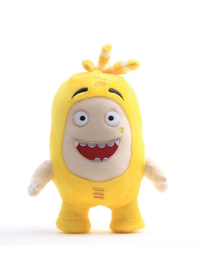 دمية كرتونية لطيفة ومضحكة مقاس 23 سم، ألعاب محشوة ناعمة للأولاد والبنات (أصفر) - Image 1