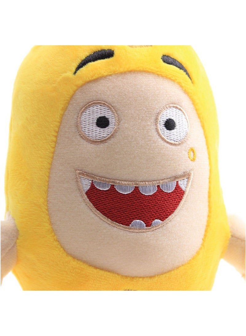 دمية كرتونية لطيفة ومضحكة مقاس 23 سم، ألعاب محشوة ناعمة للأولاد والبنات (أصفر) - Image 5