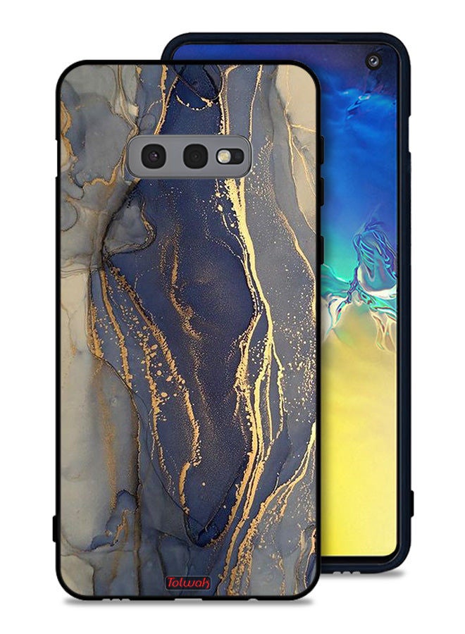 Tolwak Samsung Galaxy S10e Protective Case Cover Gliter Marble Pattern - Image 1