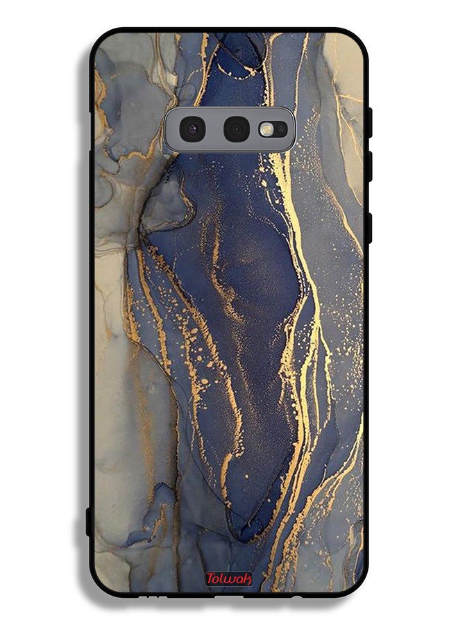 Tolwak Samsung Galaxy S10e Protective Case Cover Gliter Marble Pattern - Image 2