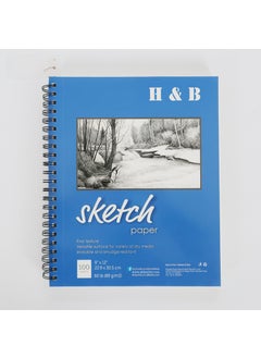 Vintage Leather Sketchbook Coil Notebook Blue