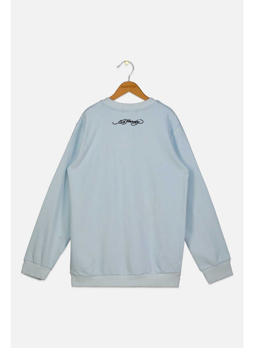 Kids Boy Crew Neck Embroidered Long Sleeves Sweatshirt, Light Blue - pzsku/ZF78E2A0C251DCAD1AB50Z/45/_/1737643007/de1ef584-e640-462a-97d0-6cdf4ff800d0