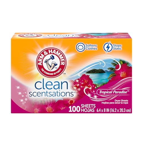 Arm & Hammer أوراق منعم الأقمشة من ARM HAMMER - جنة استوائية 100 قطعة - Image 2