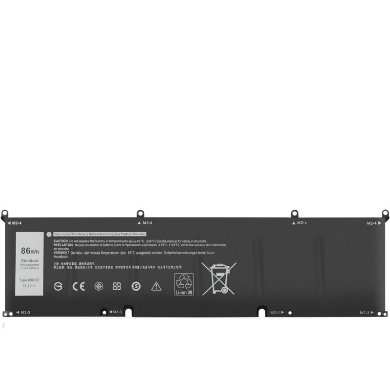 WISTAR 69kf2 Laptop Battery Compatible for DELL XPS 15 9500 9510 G15 5510 5511 5520 5521 5515 M15 R3 R4 R5 R6 R7 M17 R3 R4 Series Notebook 8fctc 11.4V 716 86wh 6-Cell Laptop Battery - Image 1