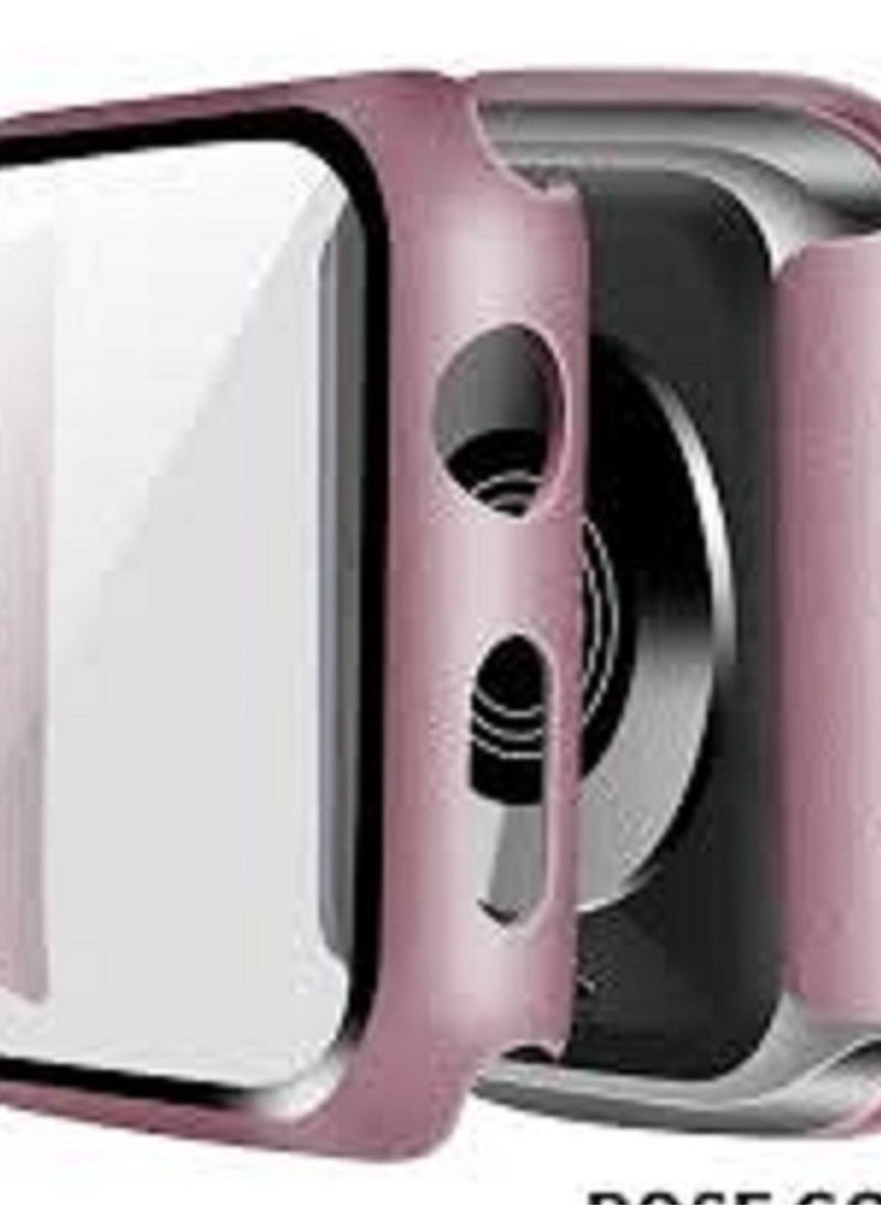 Generic - Protective Case Compatible with Apple Watch 42mm Series 3/2/1 with Tempered Glass Screen Protector Replacement for iWatch Cover 42mm rose gold - Image 1