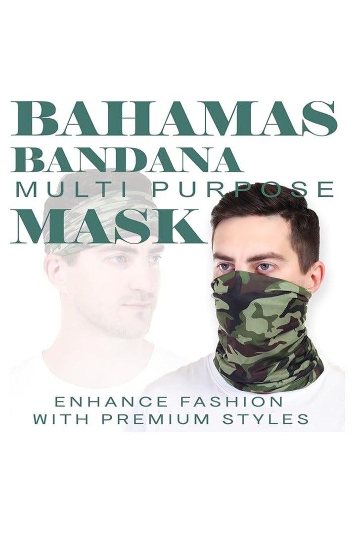 RABIGALA Bahamas Premium Bandana for Dust & Sun Protection, Comes With Cool Lightweight, Windproof, Breathable Material, Fishing Hiking Running Cycling, Camo - Image 3