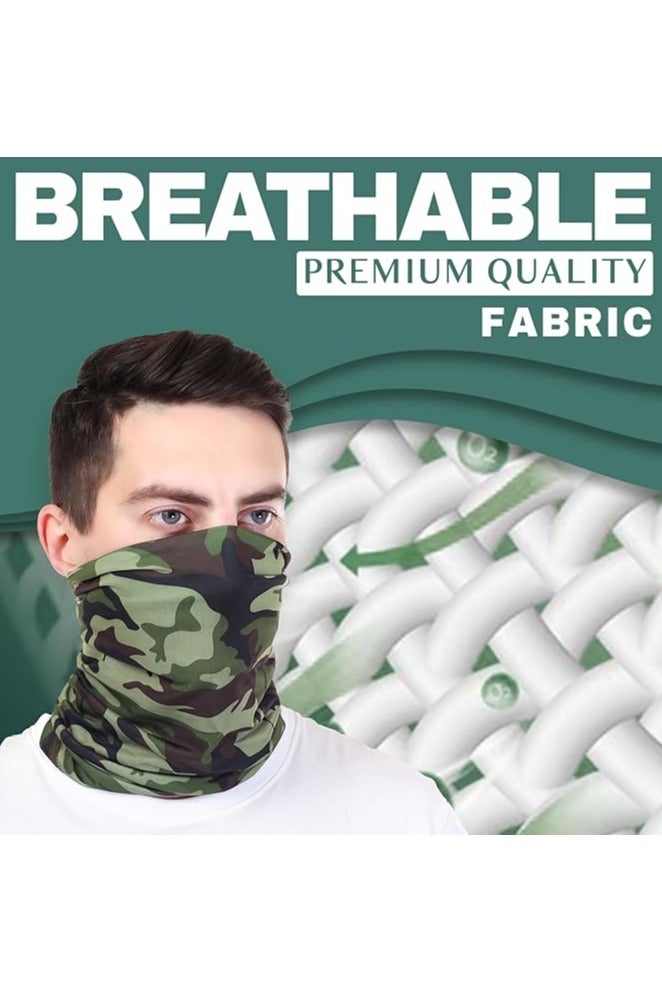 RABIGALA Bahamas Premium Bandana for Dust & Sun Protection, Comes With Cool Lightweight, Windproof, Breathable Material, Fishing Hiking Running Cycling, Camo - Image 4