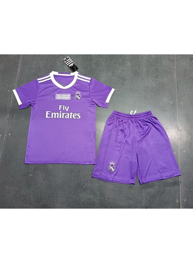 Retro Football Training Uniform Jersey Set for Adults and Kids