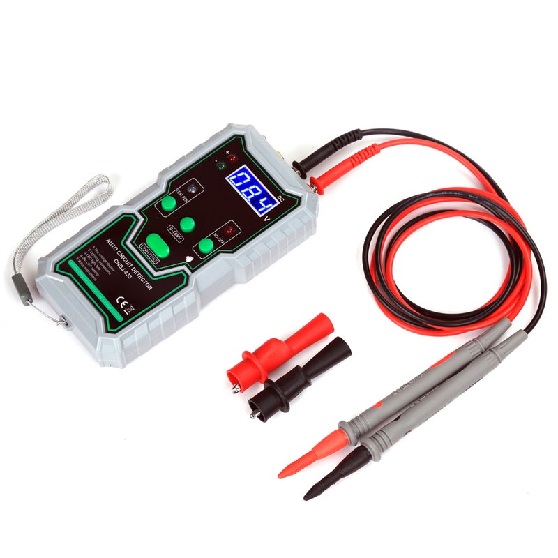 Circuit Detector 0-100VDC Measurement Range Digital Display 0.2V Error - Polarity Indicator LED Lights Buzzer Alarm Maintenance Tool for Transport Machinery Dim Light Environments - Image 1