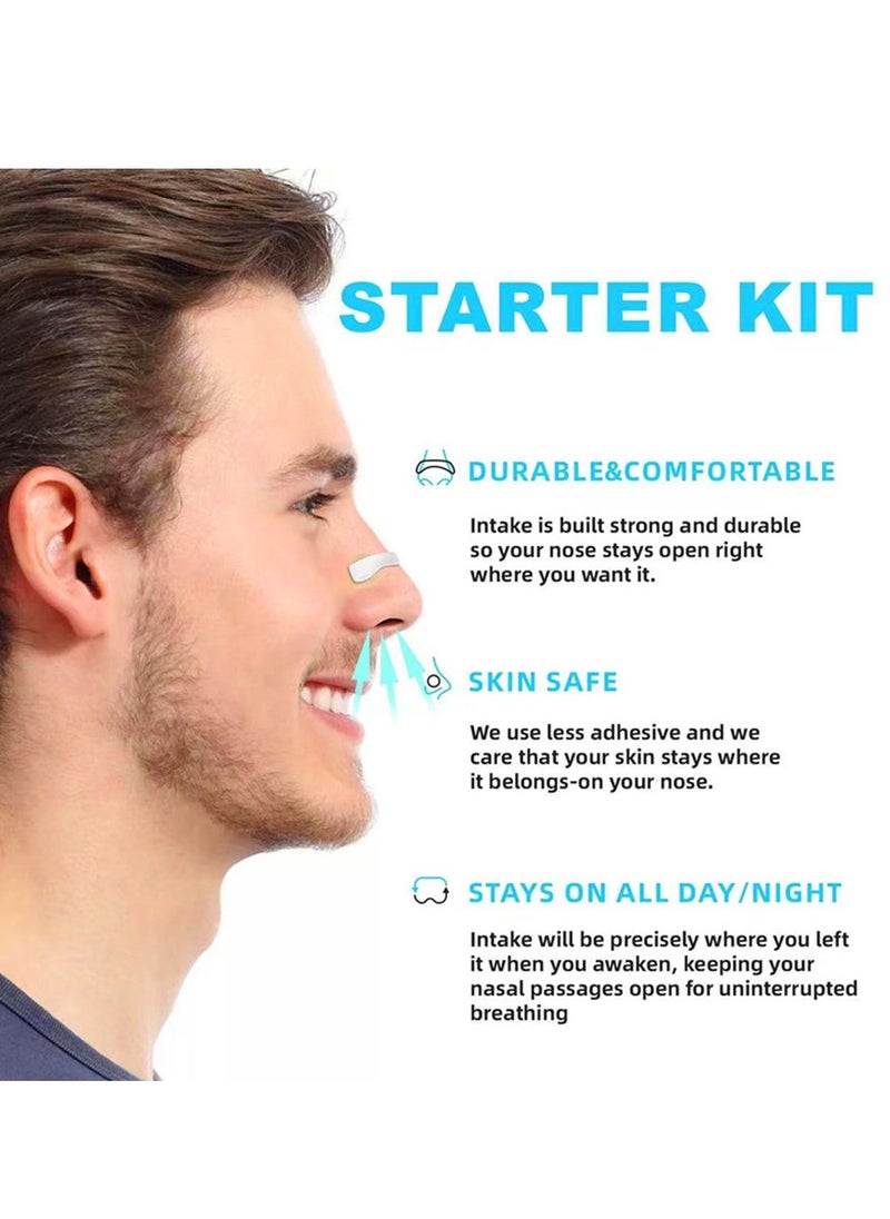 STARTER Snoring Solution for Comfortable and Quieter Sleep Effective to Relieve Snoring Anti Snoring Nose Patch Comfortable Anti Snoring Device Suitable for Hotels Homes Business Travel (white-30pcs)  - Image 2