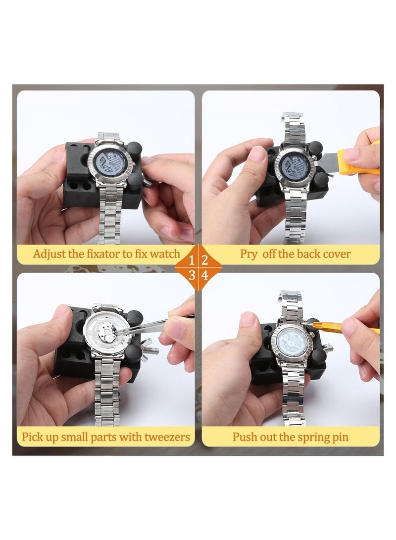 Y&D Watch Repair Kit, Link Removal Tool, Band Adjustment, Including Back Case Opener, Spring Bar, Operation Manual, Suitable for Battery Replacement and Strap disassemble - Image 3