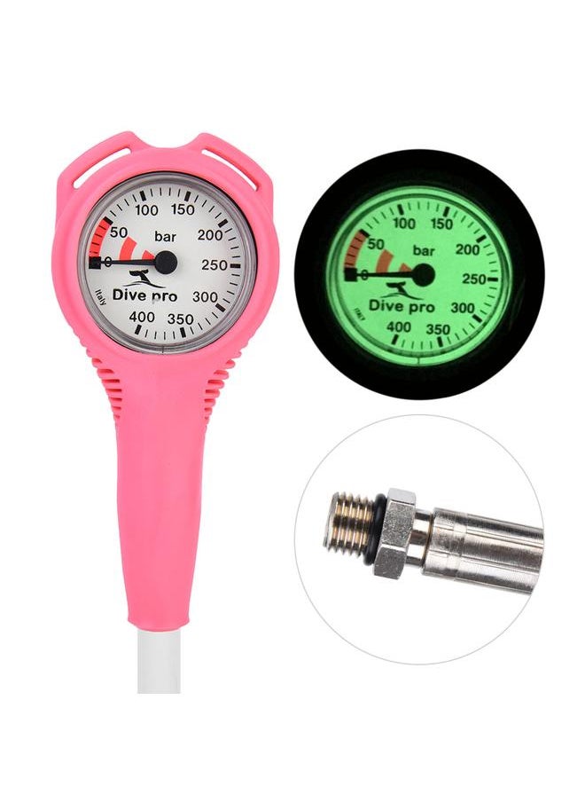 Thoraya Pressure Gauges Single Table with Luminous Dial Plate Scuba Diving Accessory pink  - Image 5