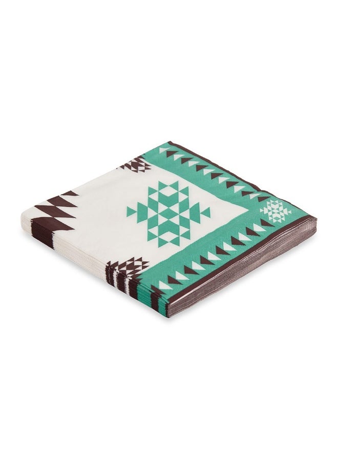 homes r us - 20 Pieces S All-Over Printed Napkin Pack, Multicolour - 33X33Cm - Image 1