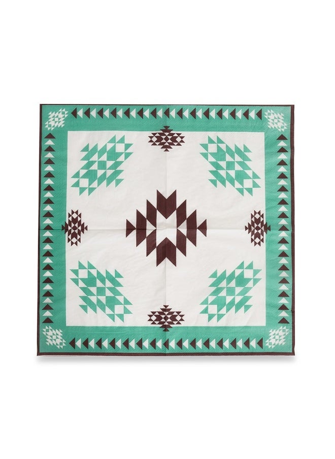homes r us - 20 Pieces S All-Over Printed Napkin Pack, Multicolour - 33X33Cm - Image 1