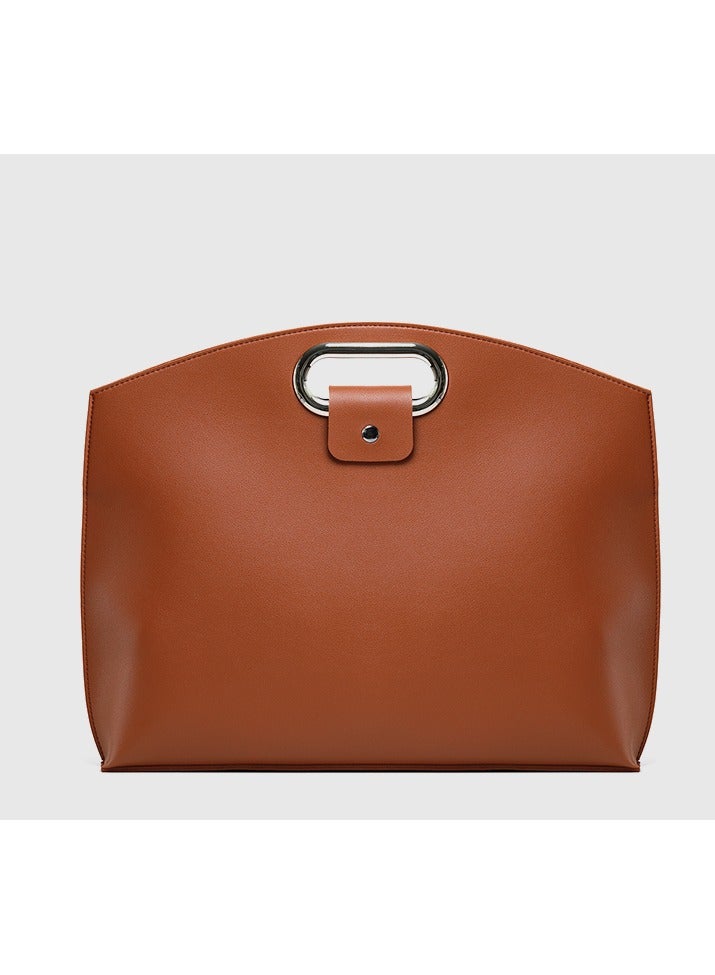 Joyelink 13-14 Inch Laptop Leather Sleeve + Pocket, Compatible with MacBook Air 13.3"/13.6" M1 M2/MacBook Pro 13 2022-2016/Dell XPS 13/Surface Pro X/8/7 /6/5/Surface 13.5" Laptop, Brown - Image 2