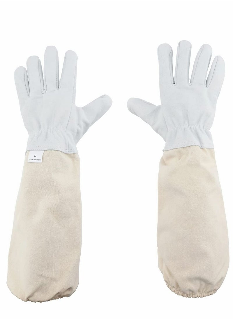 Y&D Beekeeping Gloves Goatskin Large Protective Gloves, for Beekeeper 50CM with Vented Sleeves  - Image 1