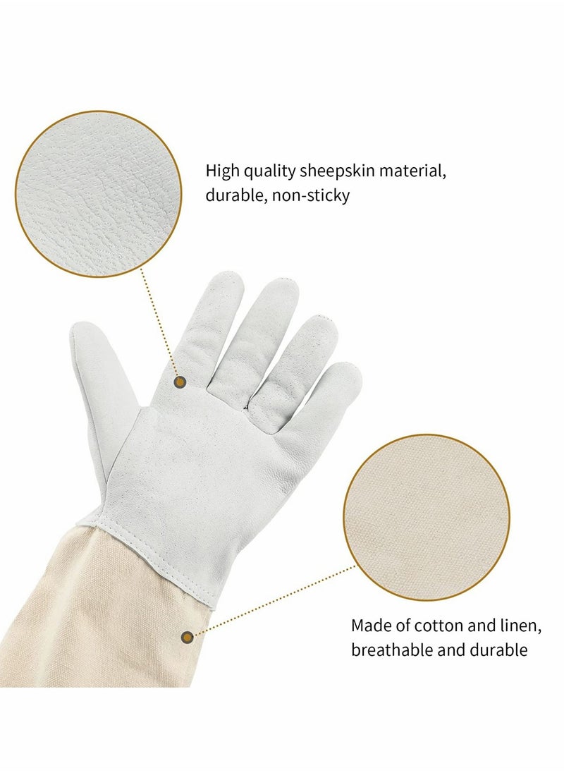 Y&D Beekeeping Gloves Goatskin Large Protective Gloves, for Beekeeper 50CM with Vented Sleeves  - Image 3