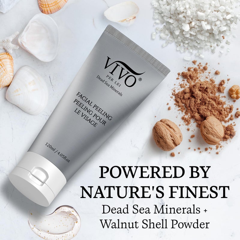 Vivo Per Lei Facial Peeling Gel - Helps Address Dead Skin Buildup - Gentle Exfoliating Gel for Rough, Dry, Sensitive or Mature Skin - Face and Body Scrub - Non Abrasive - 4.05 Fl. Oz. - Pack of 2 - Image 4