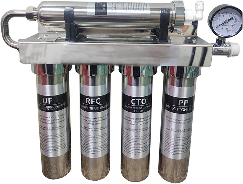 Bahels Under Sink Water Filter System 304 Stainless Steel Water Purifier 5 Stages Direct Drinking Water Filter System Household UF Membrane Water Purification Machine - Image 4