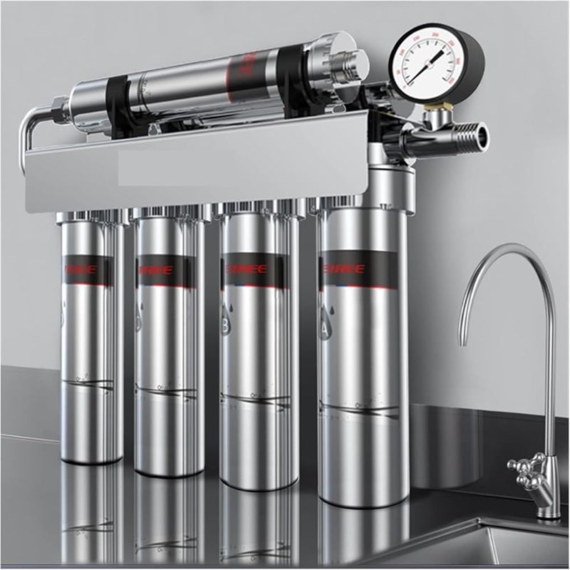 Bahels Under Sink Water Filter System 304 Stainless Steel Water Purifier 5 Stages Direct Drinking Water Filter System Household UF Membrane Water Purification Machine - Image 1