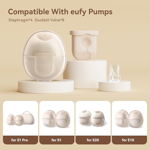 TOVVILD 12PCS Duckbill Valves Silicone Diaphragms Compatible with eufy E10/E20/S1/S1 Pro Replacement Parts, Wearable Breast Pump Accessories - Image 2