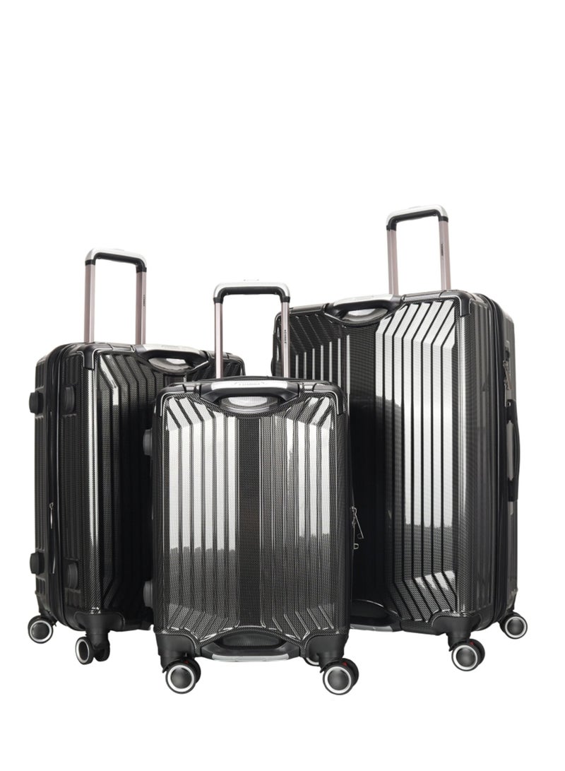 ستارجولد طقم حقائب سفر بعجلات من 3 قطع TPC عجلات جانبية صلبة مع قفل TSA - Image 1