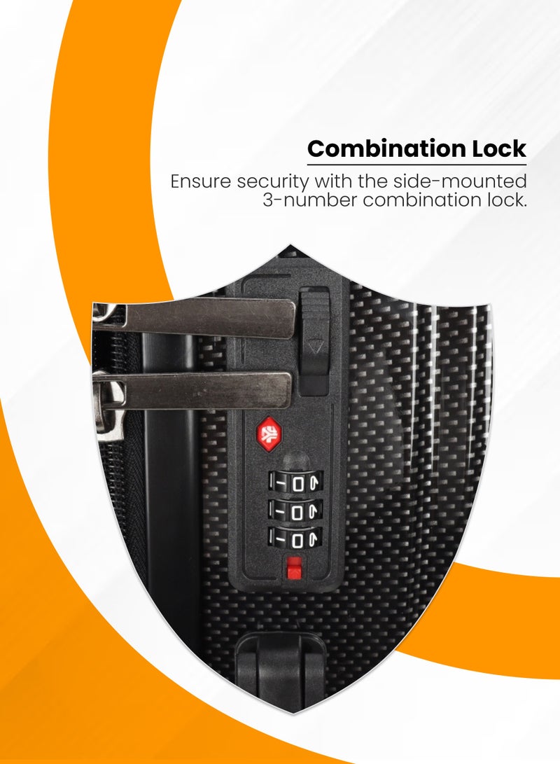 ستارجولد طقم حقائب سفر بعجلات من 3 قطع TPC عجلات جانبية صلبة مع قفل TSA - Image 5