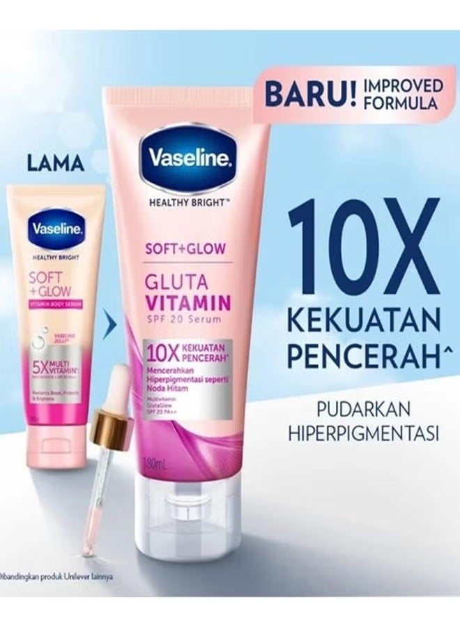 Vaseline Soft Glow Gluta SPF 20 Serum 180 ml - Image 3