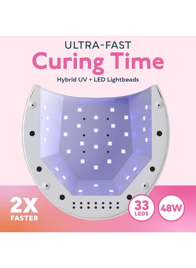 SUNUV SUN2C UV Light for Nails, UV LED Nail Lamp with 4 Timer Settings, Curing Lights Compatible with All Gel Polish Rose - Image 4