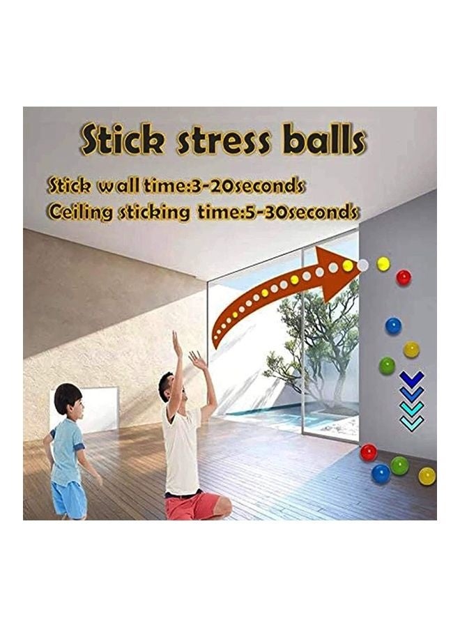 4-Piece Non- Toxic Silicone Stress Relieve Novelty Fluorescent Sticky Target Ball Set