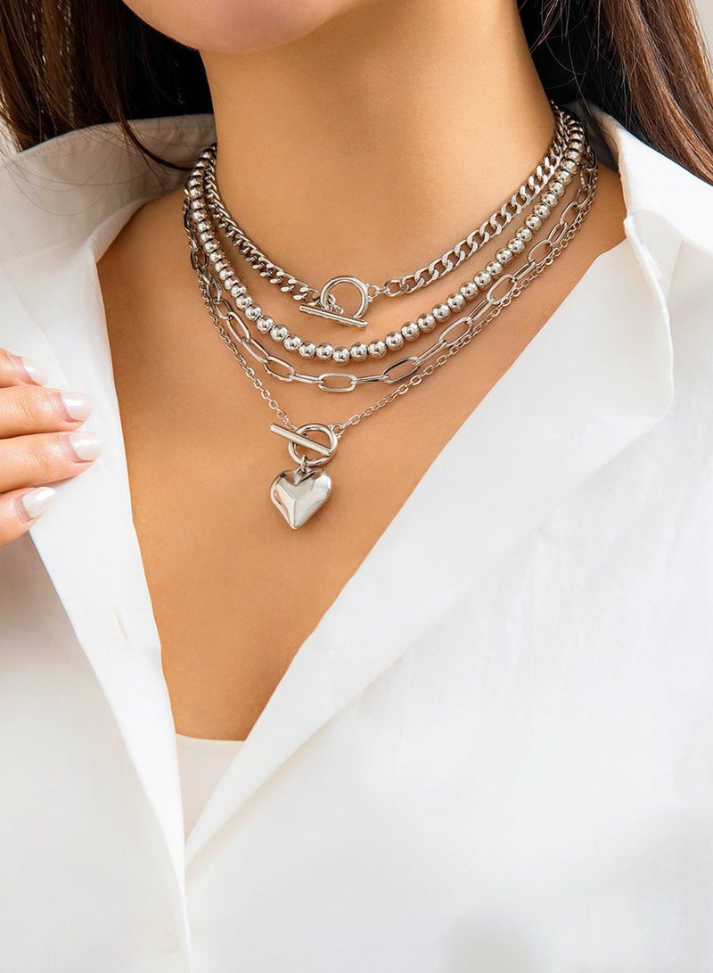 القلب المحب قلادة أزياء متعددة ستراند قلادة - Image 3