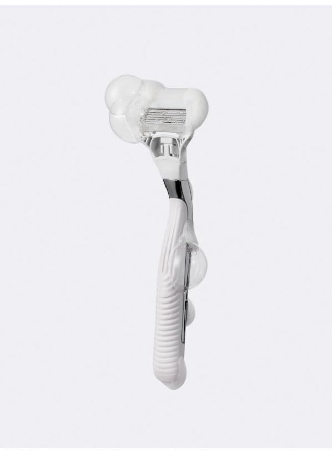 Flamingo Razors for Women, 1 Women's Razor Handle (Chrome), 5 Blade Razor for Women with Aloe and Shea Butter Glide Strips - Image 3