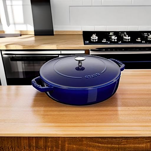 Staub 40511 HS-476-P2 0 with Chistera Cast Iron 28 cm Dark Blue - Image 5
