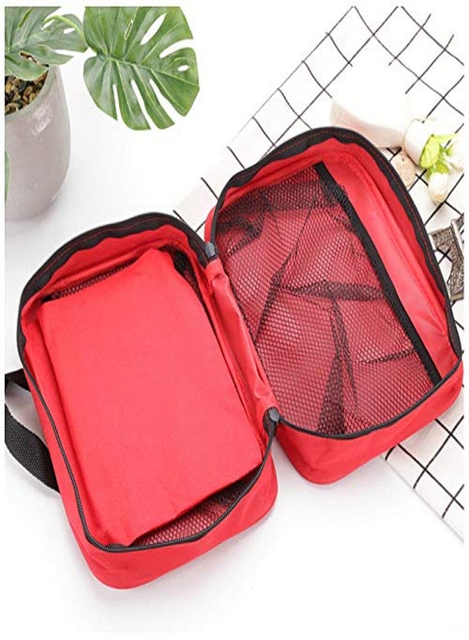 PAXLAMB First Aid Bag First Aid Kit Empty Medical Storage Bag Red Trauma Bag for Emergency First Aid Kits Car Workshop Cycling Outdoors (Red 1PC) - Image 2