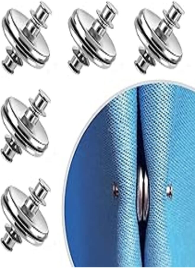 Generic 5 Pairs Magnetic Curtain Clips, Curtain Magnets Closure with Back Tack to Prevent Lights from Leaking, Magnetic Curtain Holder for Home Bedroom Office Curtain Draperies 