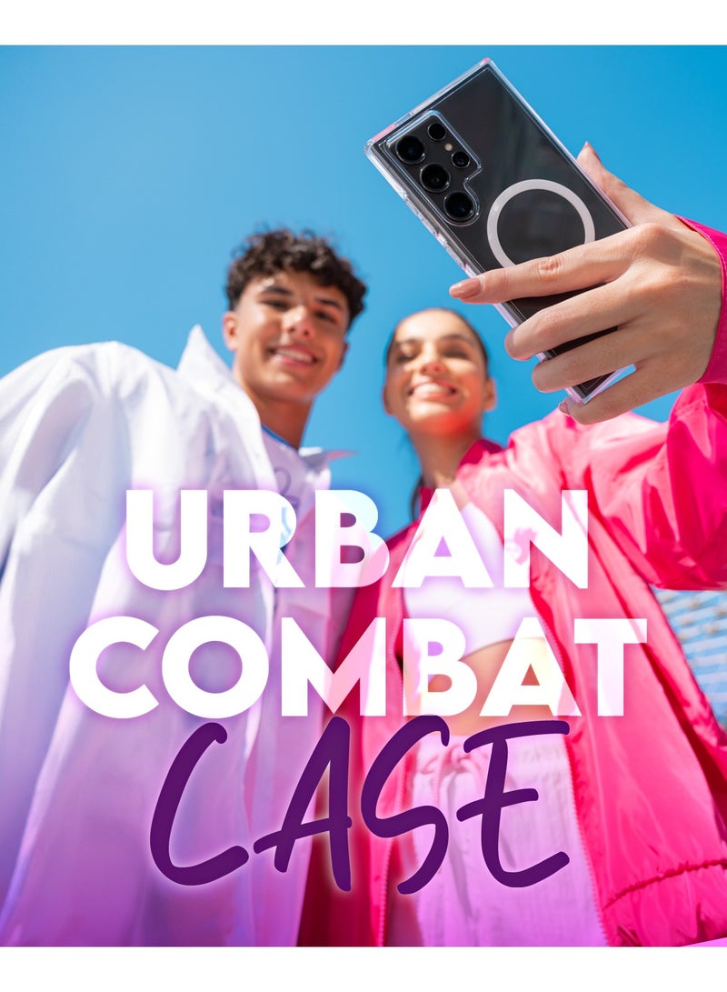 PanzerGlass حافظة قتال حضري من CARE بواسطة PanzerGlass لجهاز Samsung Galaxy S25 متوافقة مع الشحن اللاسلكي Qi، حماية من السقوط عسكرية، ضمان مضاد للاصفرار لمدة 1 سنة، حافظة Galaxy S25، شفاف-بنفسجي داكن - Image 2