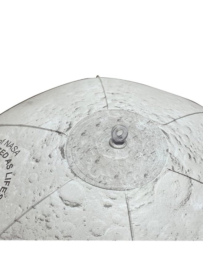 Jet Creations كرة القمر القابلة للنفخ من جيت كريشنز بموضوع الفضاء، 12 بوصة بعد النفخ، القمر الصناعي الطبيعي للأرض، لعبة تعليمية، كرة شاطئية، متعة في المسبح، زينة للحفلات، ألعاب للأطفال، VBS، دعامة للصور، 1 قطعة - Image 2