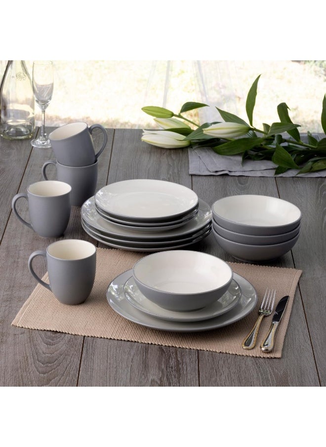 Noritake Noritake Colorwave Slate 16Piece Set Coupe Service for 4 in GreySlate  - Image 3