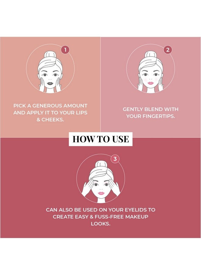 Just Herbs Ayurvedic Natural Lip & Cheek Tint Blush For Women Sls Chemical & Paraben Free 02 Peachy Coral (Creamy Matte) - Image 5