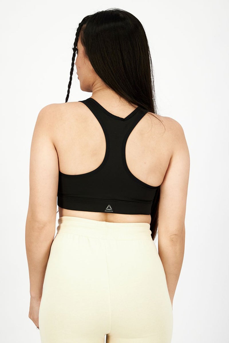 Reebok Women Sportswear Fit Sleeveless Training Sports Bra, Black - Image 3