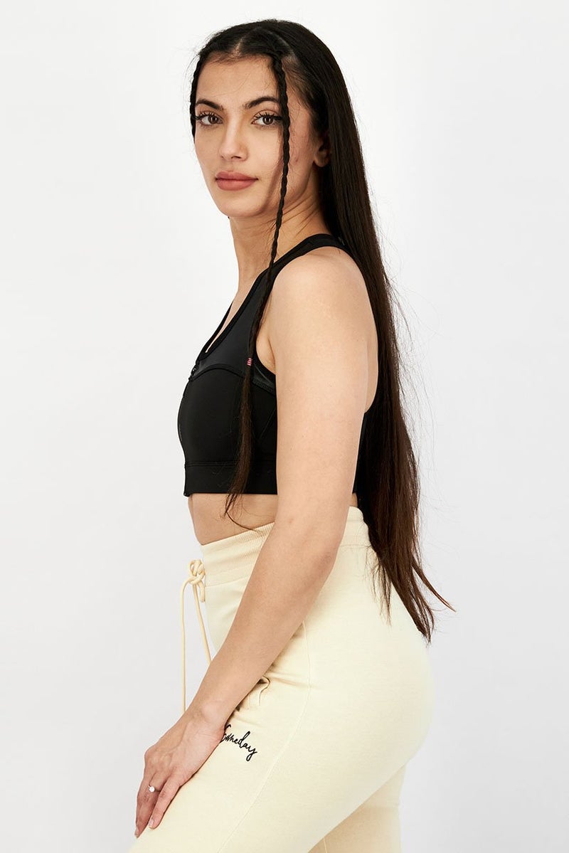 Reebok Women Sportswear Fit Sleeveless Training Sports Bra, Black - Image 4